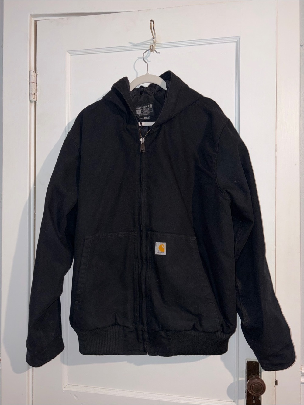 Carhartt ' loose fit Black Hooded Work Jacket